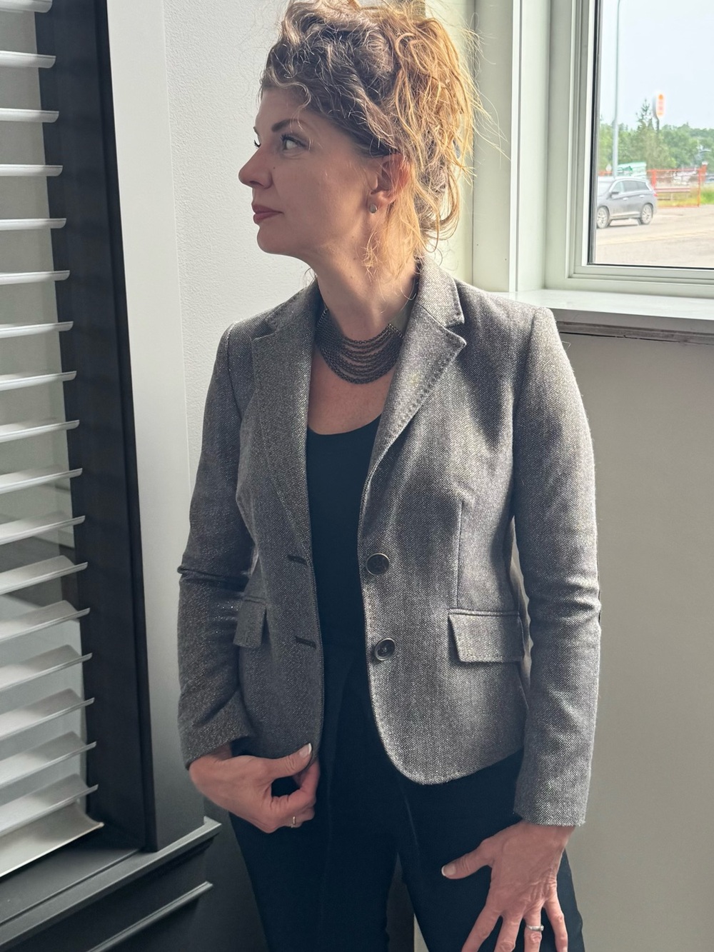 Liz Claiborne Gray Tailored Women's Blazer